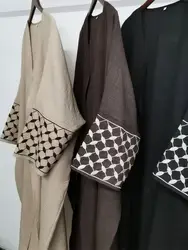 Eid Abaya Dubai Elegant Kaftan Modest Dress Open Muslim Kimono Abayas For Women Islam Caftan Marocain Robe Arabe Femme Musulmane