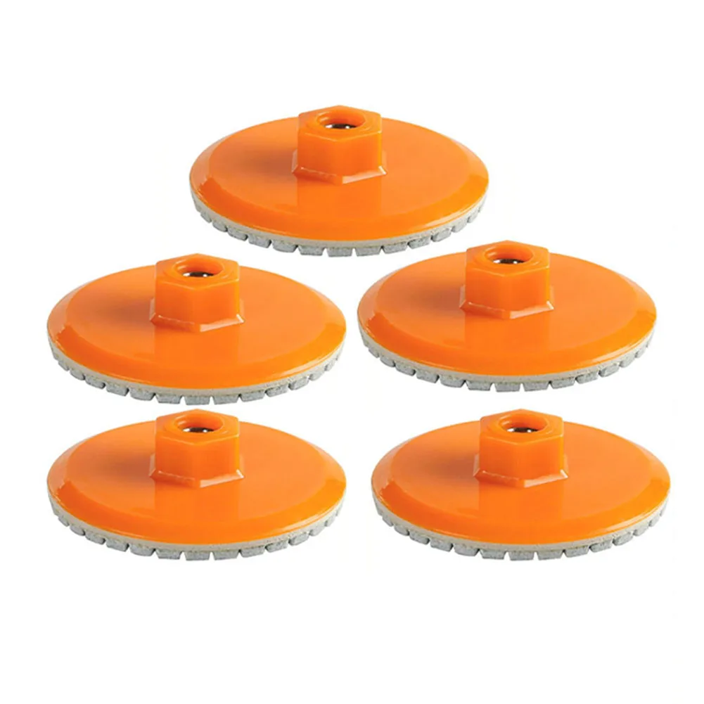 5pcs 80mm 3inch Polishing Pad Wet Dry Buff Disc Abrasive For Marble Concrete Angle Grinder Dry Polishing Disc Power Tools