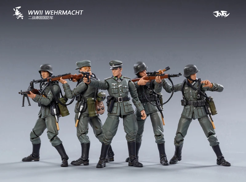 JOYTOY 1/18 3.75 inch Action Figure (5PCS/SET) WWII Germany Wehrmacht Anime Collection Military Model