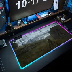 stalker 2     Mouse Pad RGB Computer Mouse Mat Gamer Keyboard Pads 900x400 XXL LED Game  Large Locking Edge Mousepad