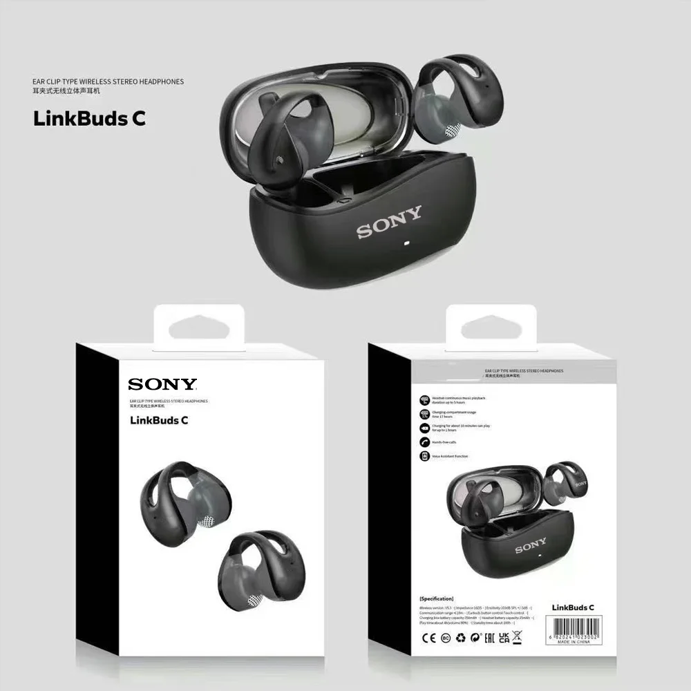 

Sony Link Buds C In Ear Wireless Bluetooth Earphones Waterproof, Intelligent Noise Reduction, Long lasting Battery Life