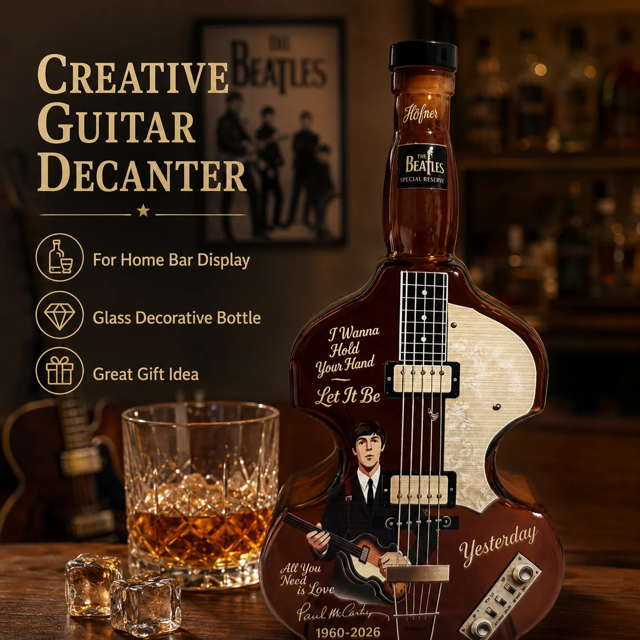 The Beatles Bass Guitar Shaped - đánh giá và giá Wine Beer And Spirits