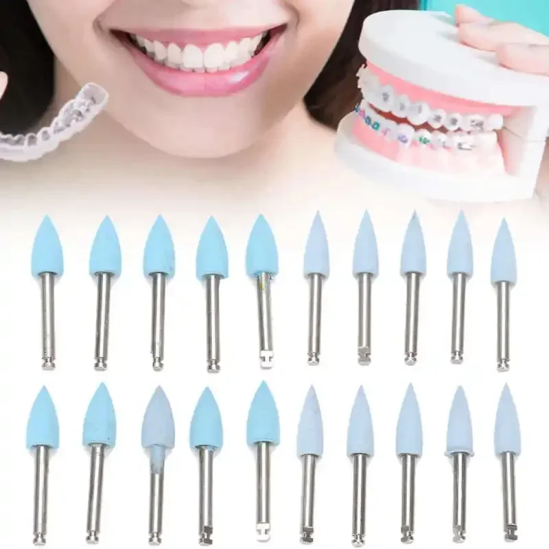 10pcs Dental Polishing Burs Low Speed Dental Grinding Polisher Burs Drill Bits Oral Care Tools  Dentist Supplies Easy to Carry