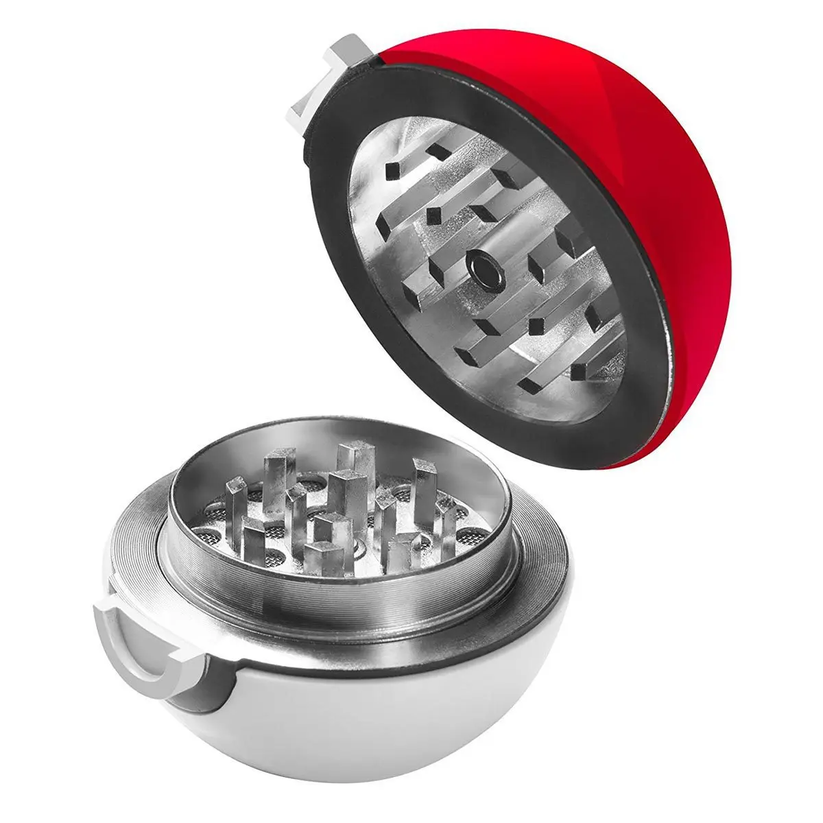 50MM Ball Shaped Herb Grinder Spice Miller 3 layers Red Orange Gift Box Metal Cartoon Herb Grinder