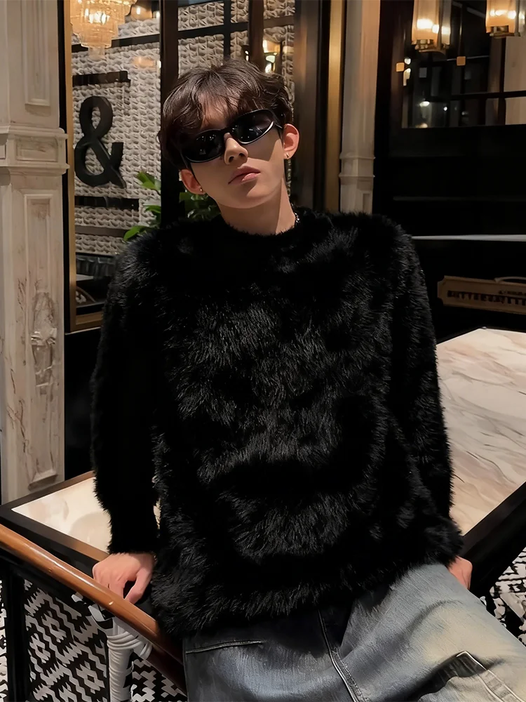 

Men's Bla Camere Knitted Sweater Thiened Soft Comfortable Autumn Winter Faion Casual round Ne Long Sve Base irt