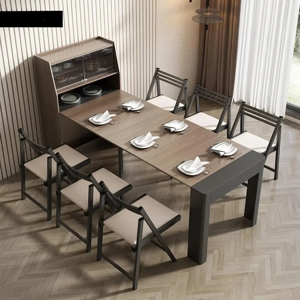 Rectangular Dining Table Extendable Dining Table Storage Multifunctional Dining  Space Saving kitchen and chairs Scandinavia