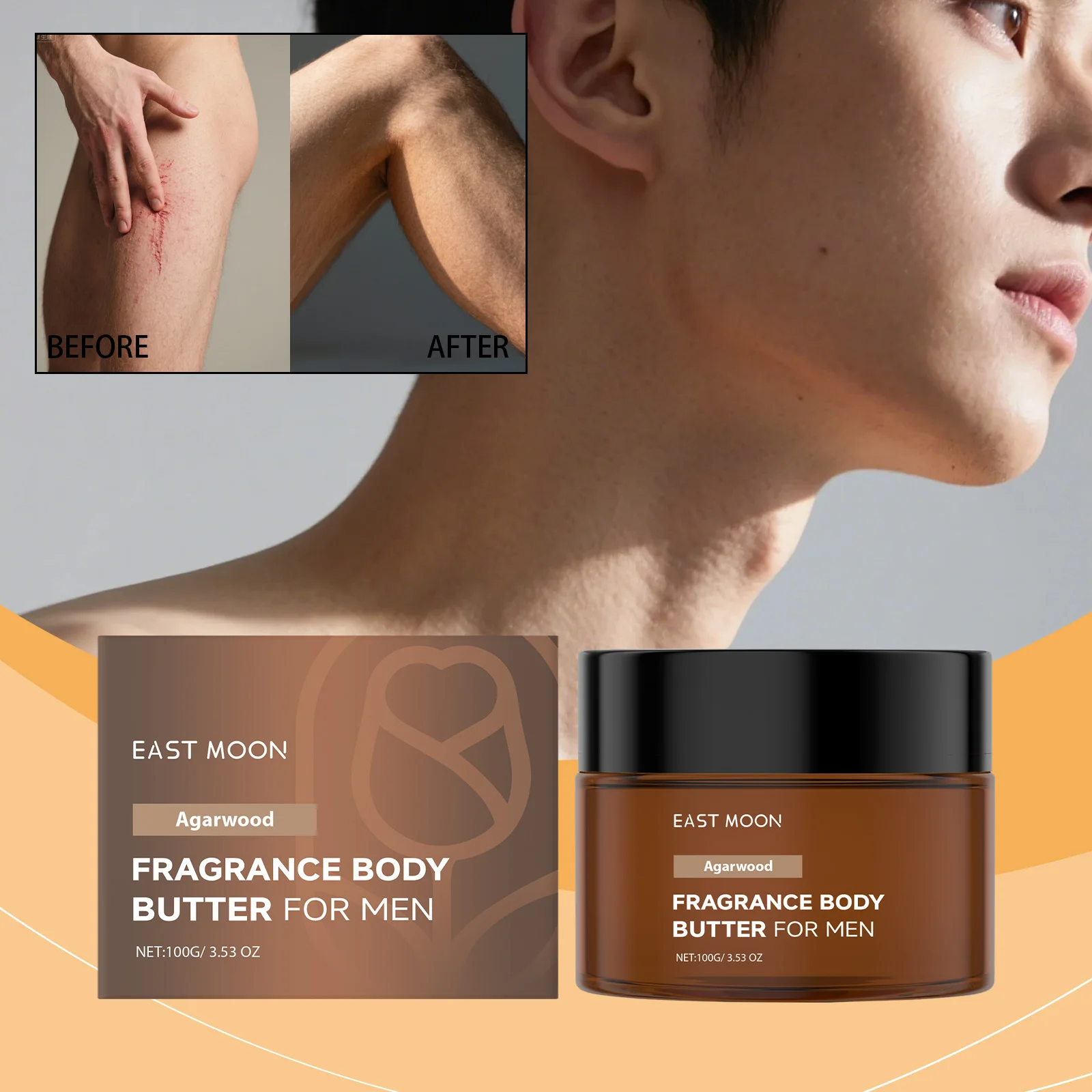 Loción Corporal Aromática para Hombre, para Piel Seca, Hidratante, No Grasosa, con Aroma Duradero, Crema Corporal Refrescante e Hidratante