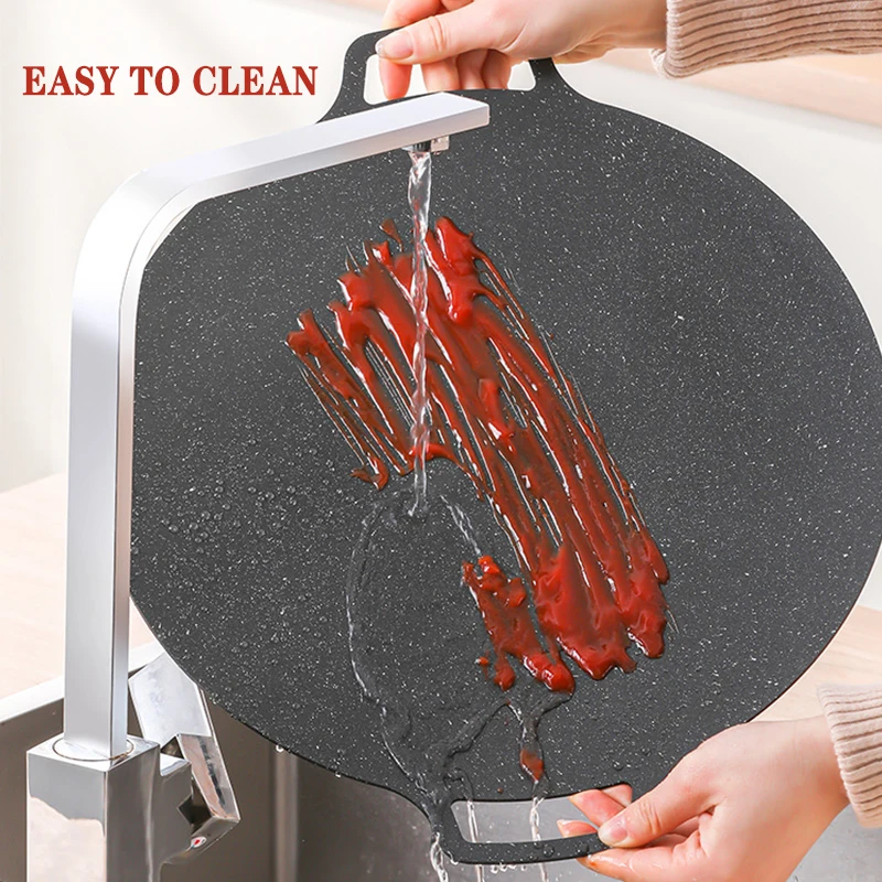 Korean Style Non-Stick round Grill Pan Maifan Stone Induction Gas Compatible Pork Belly Roaster Barbecue Tray Cooker Plate image 4