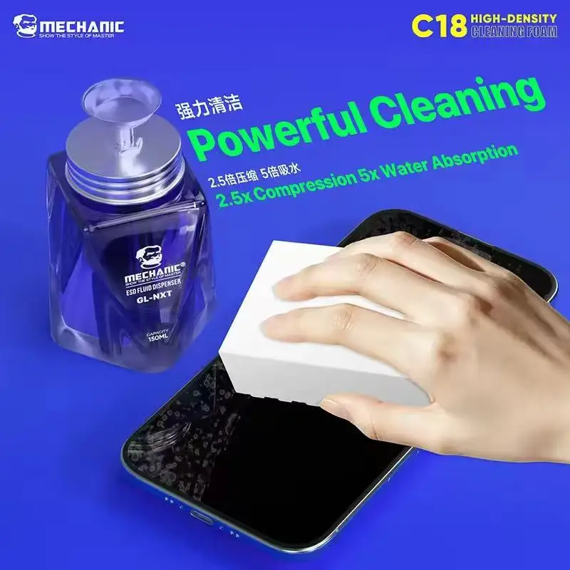 MECHNANIC OFFICIAL C18HighDensity Absorption Cleaning Sponge DustFree Wiper Welding Flux Cleaning Tool Phone Repair Dust Removal