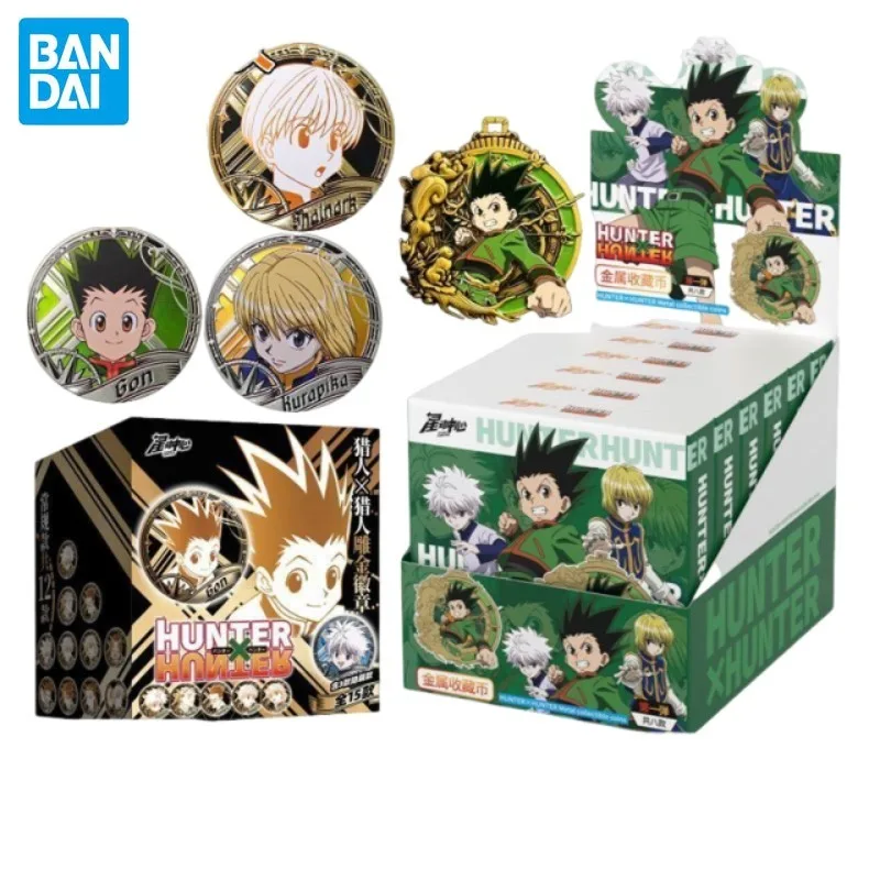 

Hunter X Hunter Genuine Metal Collectible Coin Gon X Killua Anime Peripheral Carved Gold Badge Children's Holiday Gifts Toys
