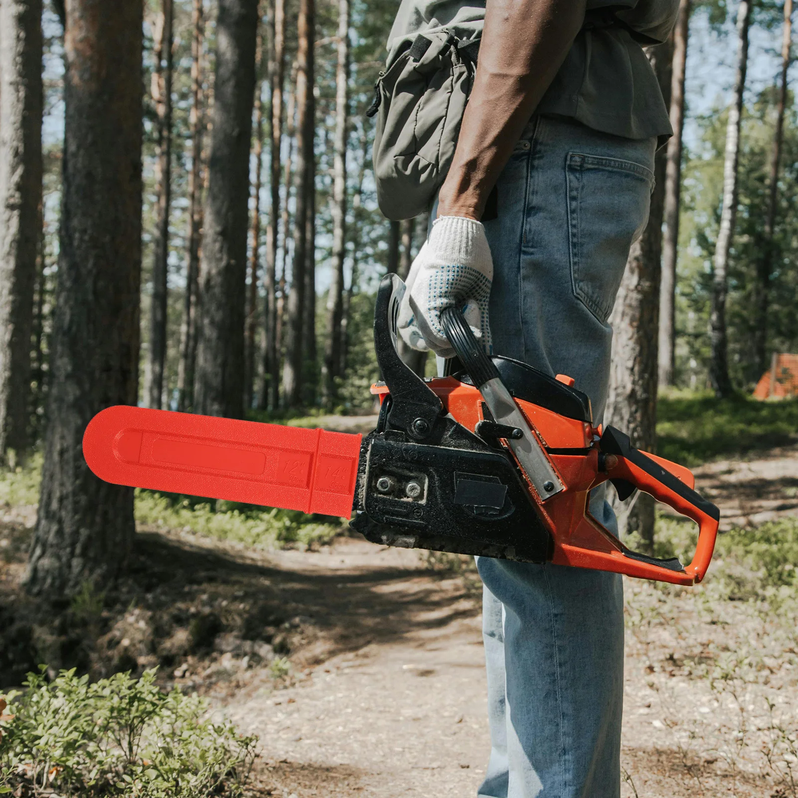 

2pcs 12 Inch Chainsaw Bar Chain Cover Protective Scabbard For Safe Storage Transport Universal Fit Durable Plastic Tool