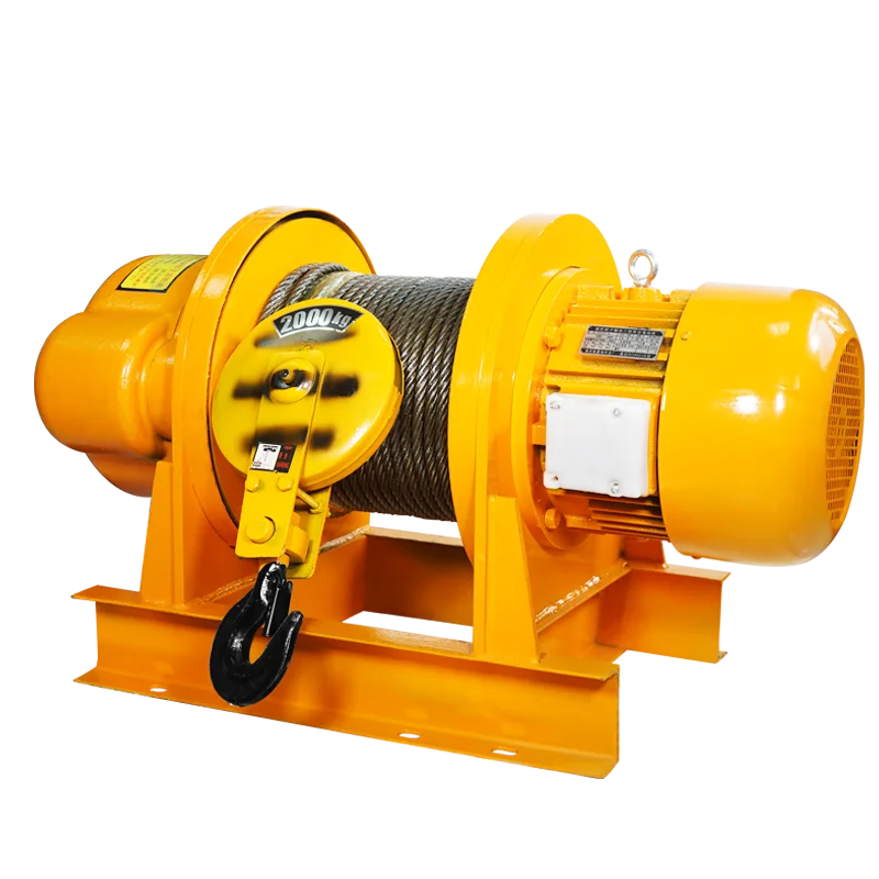 Electric In-line Winch 1 Ton / 2 Ton Steel Wire Rope Building Hoist for Auto & Boat Use