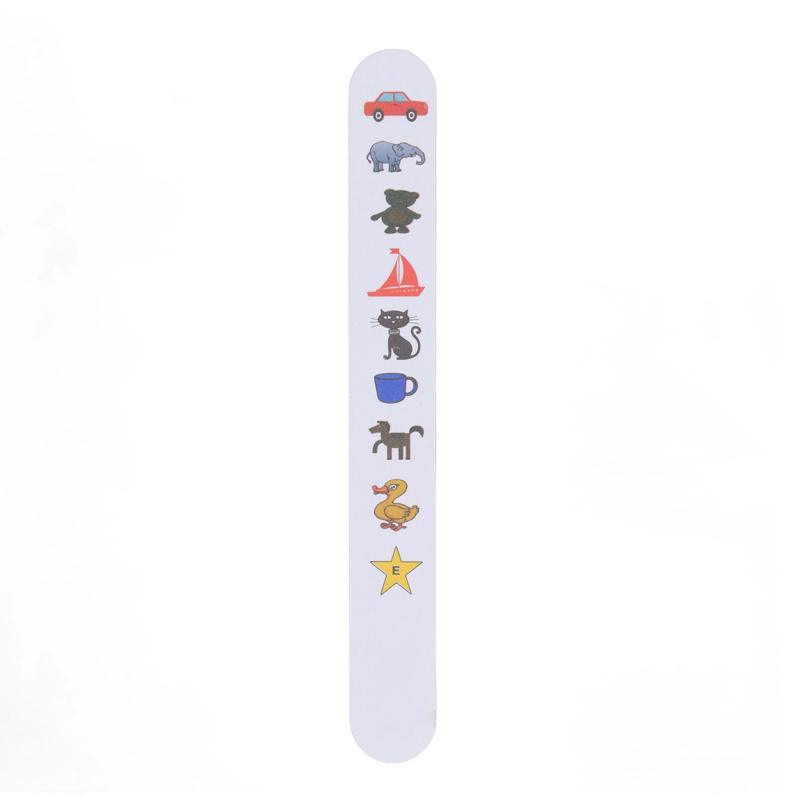 E9 Fixation Stick Vision Tester TestVisual Test Training Tool Kids Bright Color Cartoon Pattern Vision Optometry Test Card Ruler