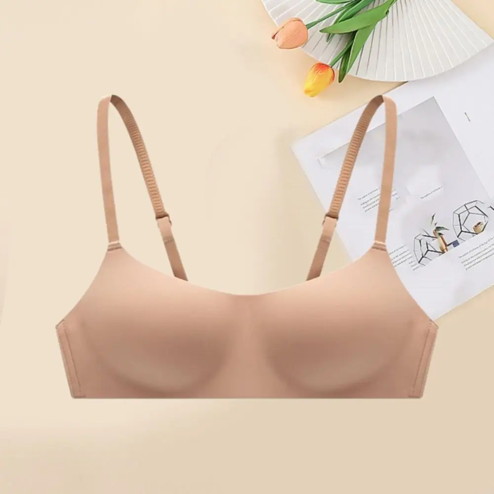 

Traceless Wireless Half Cup Bra Anti-sagging Gathered Breasts Push Up Underwear Half Cup Adjustable Brassiere for Women Yoga