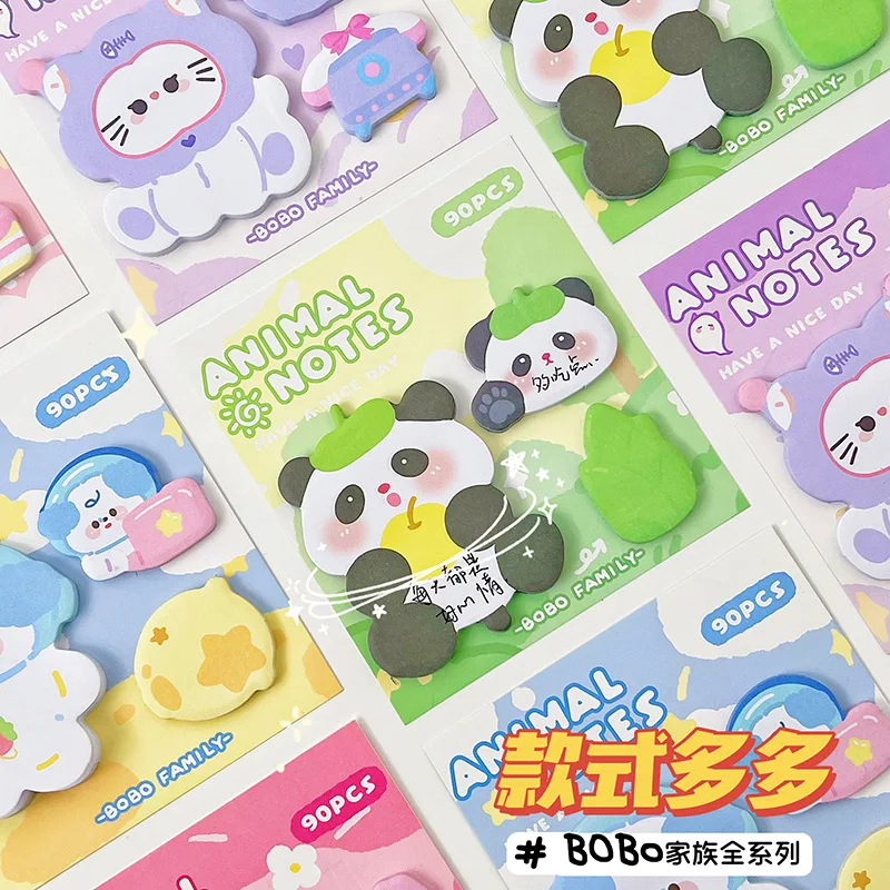 36 pcs/lot Kawaii Rabbit Cat Panda Memo Pad Sticky Note Cute Dog N Times Stationery Label Notepad Post School Supplies