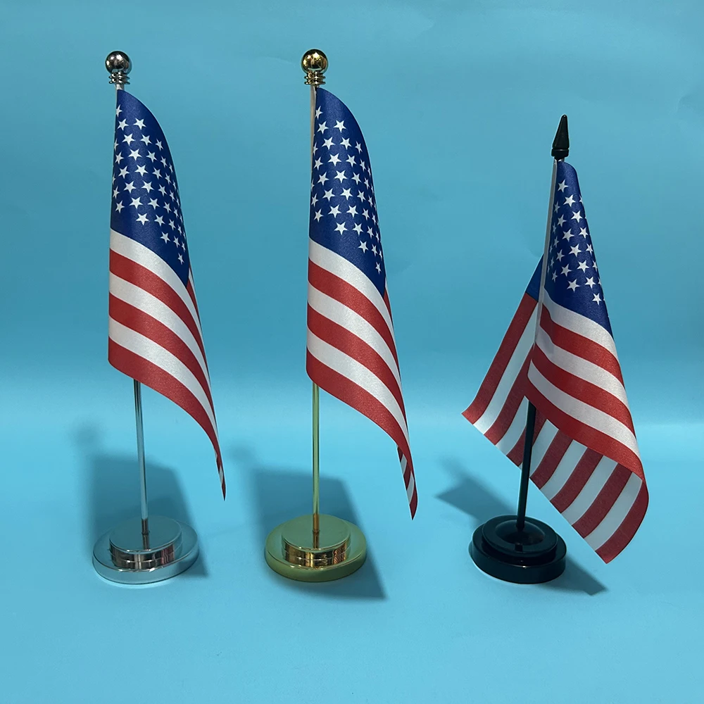 (SKY FLAG)Office Desk Flag Of  united states us usa american flag 14x21cm US Desk Ornaments Flags