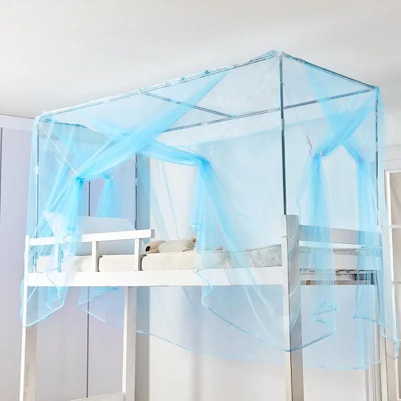 

Трехдверная москитная сетка с подставкой, 12 метров, для односпальной кровати, верхнего и нижнего яруса двухъярусной кровати, для студентов общежитий, противомоскитное постельное белье