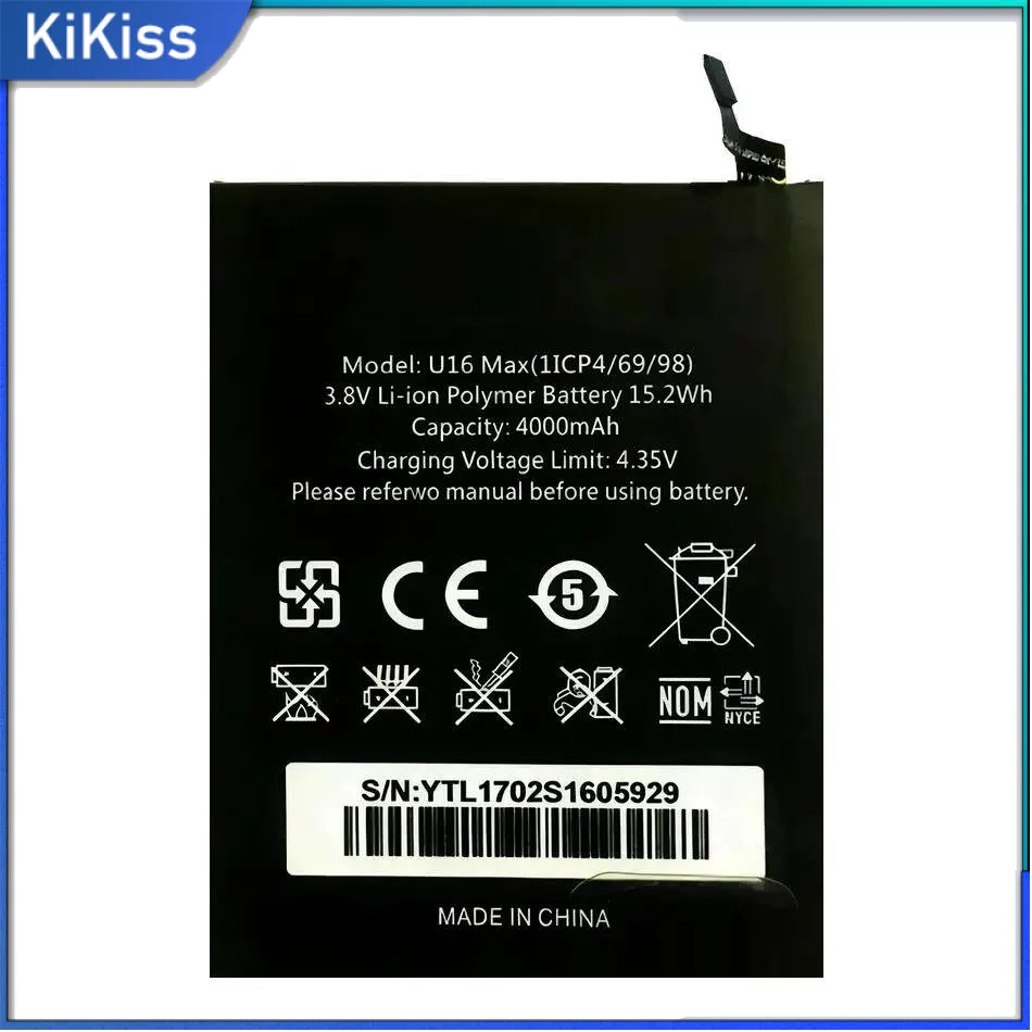 

For Oukitel U16 Max Mobile Phone Battery Reliable Power 4000Mah Premium Replacement