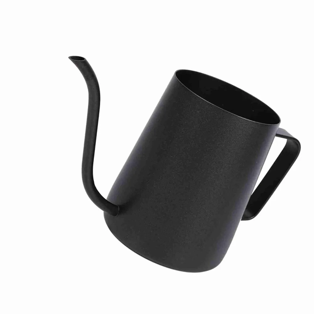 Black Pour Over Kettle Stainless Steel Long Over Gooseneck Spout Coffee Drip Pot 350ml Capacity Gooseneck Kettle