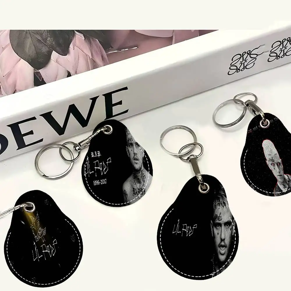 L-Lil P-Peep المفاتيح الوصول حافظة للبطاقات مفتاح العلامة حلقة حامل بطاقة جلدية المفاتيح حلقة رئيسية قفل الباب الوصول العلامات #1