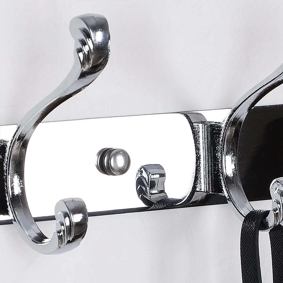 Multifunctionele Haken Dual Wall Hook Rack Rvs Base 10 Inch 3 Haken Coat Holder Silver Tone Koper Tone