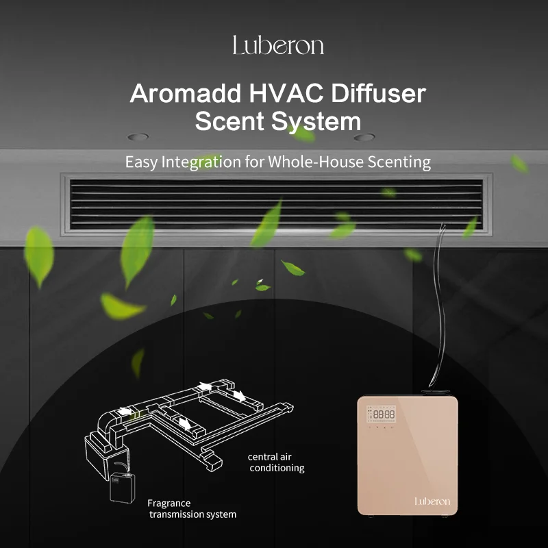 High Quality Commercial Hotel Wall-Mounted Nebulizer Smart Electric HVAC Scent Oil Diffuser Waterless Rechargeable 1 Year