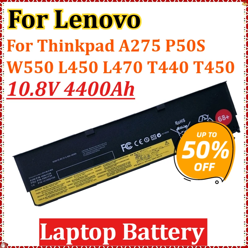 

10.8V 4.4Ah for Lenovo Thinkpad A275 P50S W550 L450 L470 T440 T450 T460 X240 X250 X260 X270 45N1112 45N1113 45N1125 45N1128