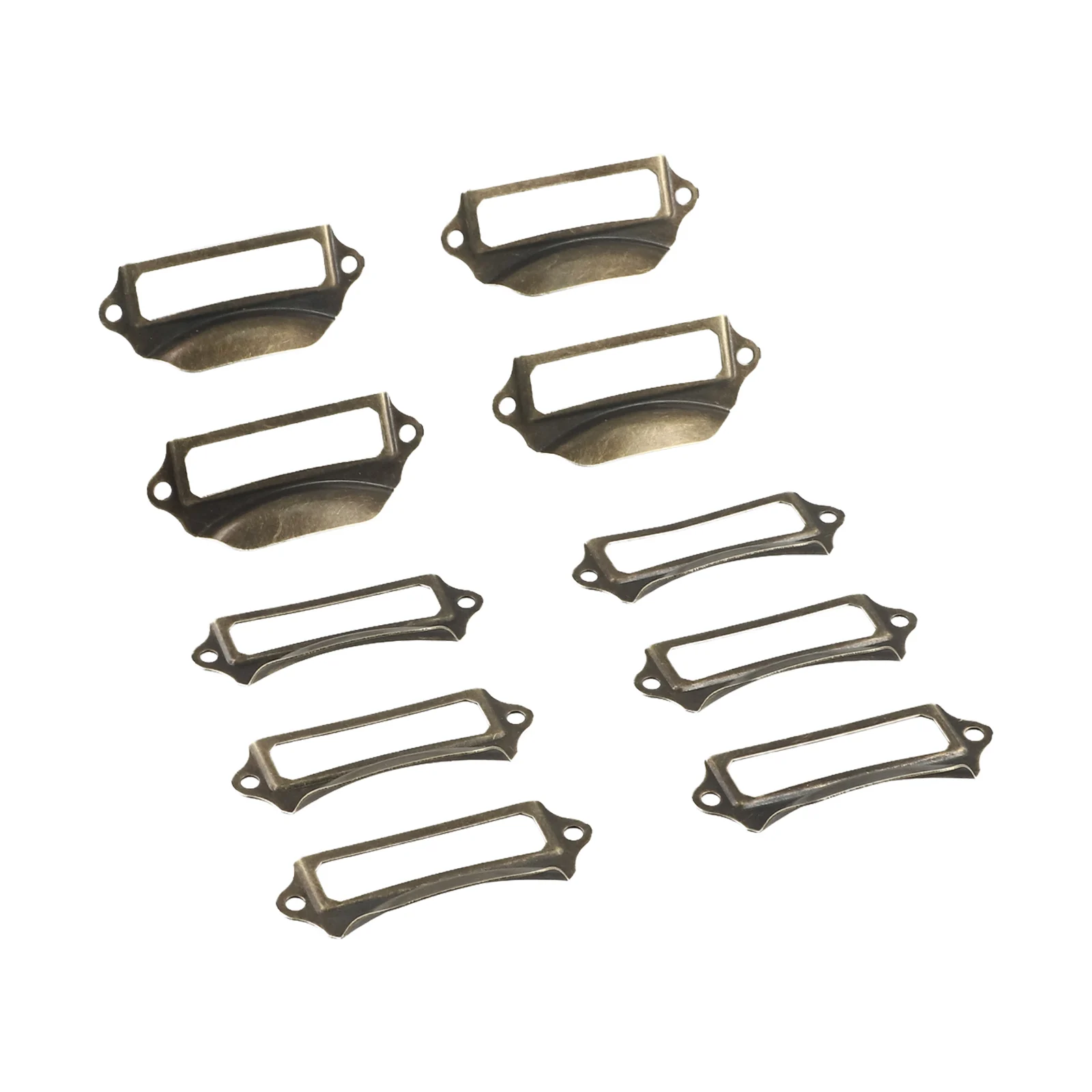 Brand New for Hot Sale Practical Pull Handle Label File Frame Box Holder Iron Jewelry Box for retro 10pcs Brand