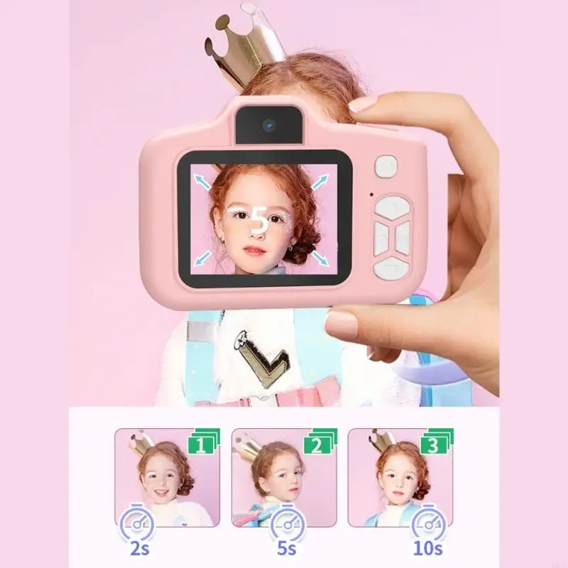 Câmera digital A5YC Childrens com 32G Câmera memória OTG Câmera dupla foco foco quadros fotos criativos
