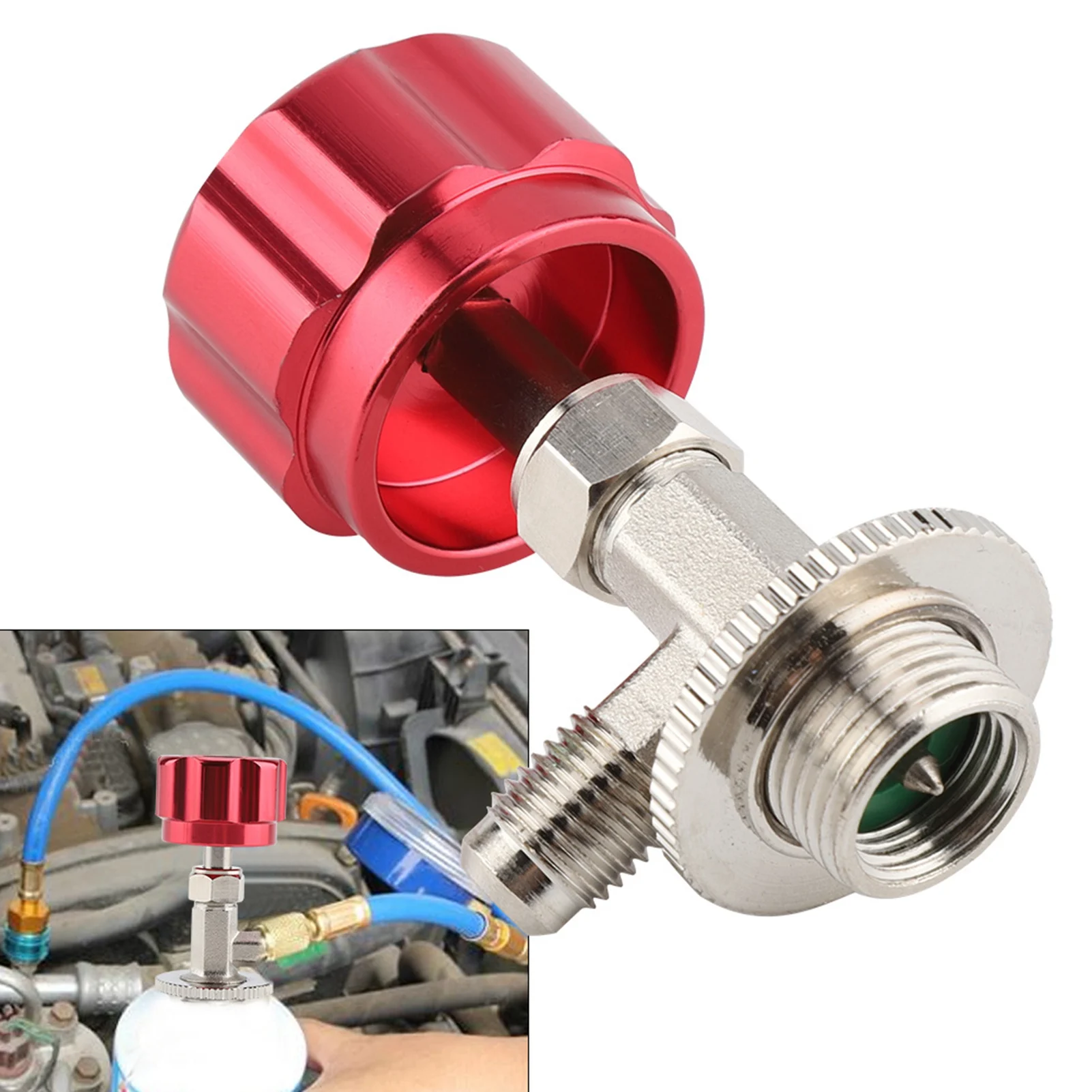 Refrigerant Bottle Opener Car Refrigerant Can Tap Dispensing Valve Bottle Opener M14 1/4 for SEA R134a Can Tap Dispensing Valve