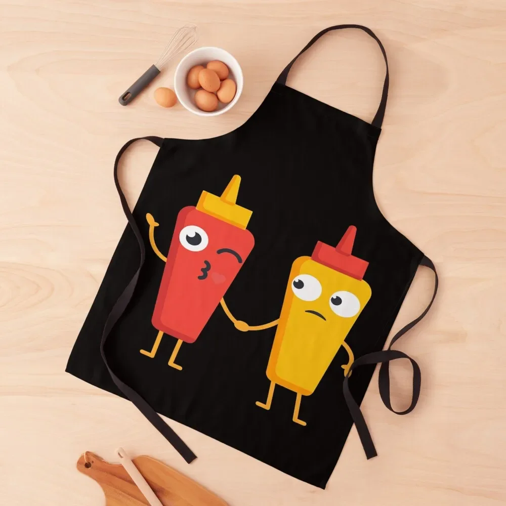 

Cute Ketchup Mustard Apron Kitchen Things For Home Manicurists Kitchens Men kitchen clothes Apron