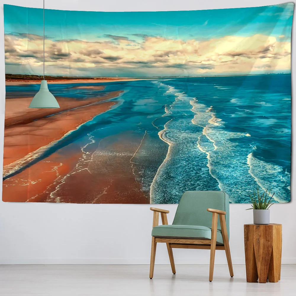 

Sea View Tapestry Wall Hanging Bohemian Home Decoration Polyester Fabric Used for Living Room, Bedroom, Dormitory, Fast Shipping