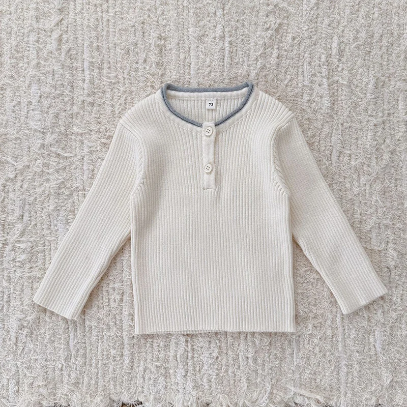 ربيع جديد 2026 0-3 سنوات ملابس الأطفال حديثي الولادة الفتيات الفتيان البلوز سترة طفل رضيع فتاة الفتيان الحياكة البلوز القمم