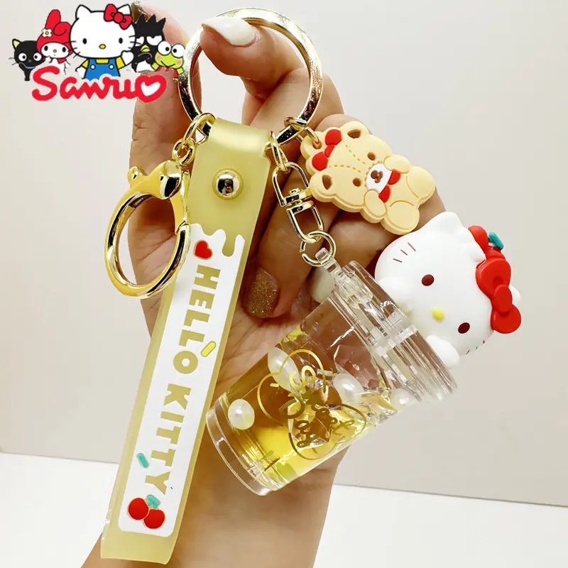 

Sweet Thing Oil MINISO Melody Kuromi Hello Kitty Cinnamoroll Keychain Pendant Bag Hanging Cartoon Doll Buckle Ornaments Girls