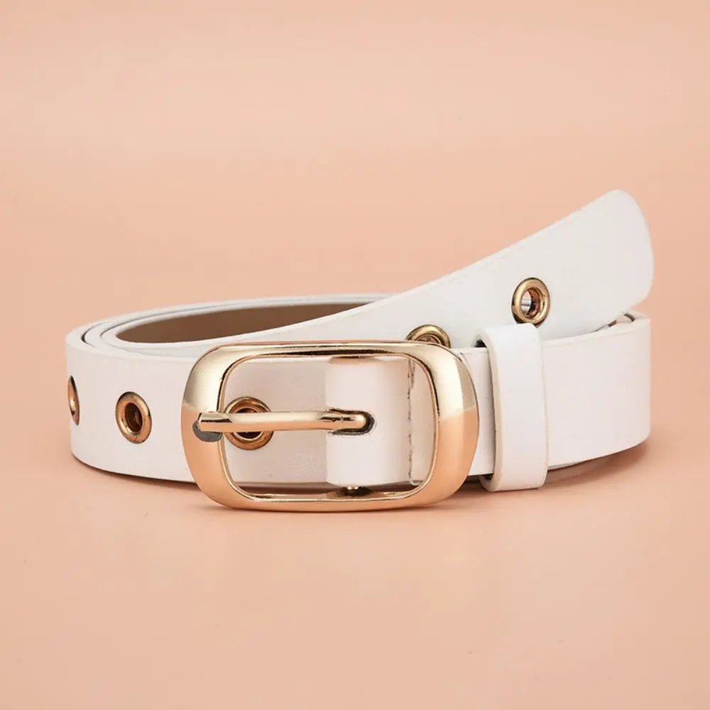 1pc Neue frauen Gürtel Mode Metall Öse Gürtel Kein Stanzen Hohl PU Leder Gürtel Gepaart mit Jeans Gürtel für Männer und Frauen – Detail 8