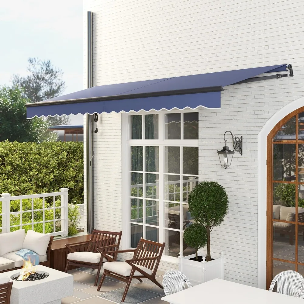 

Electric Retractable with Remote Controller, Aluminum Frame Motorized Patio, UV30+ Protection Sun Shade Canopy