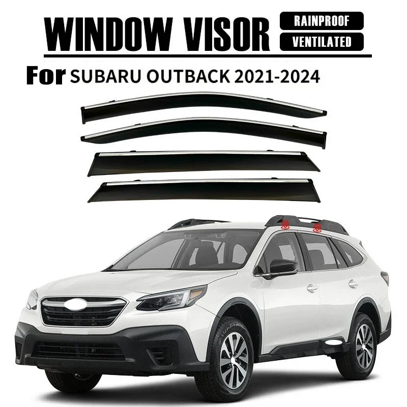 Window Visors For Subaru Outback MK6-BT 2021-2024 Side Window Rain Guard Wind Deflector Weathershield Vent Visor for Car Windows