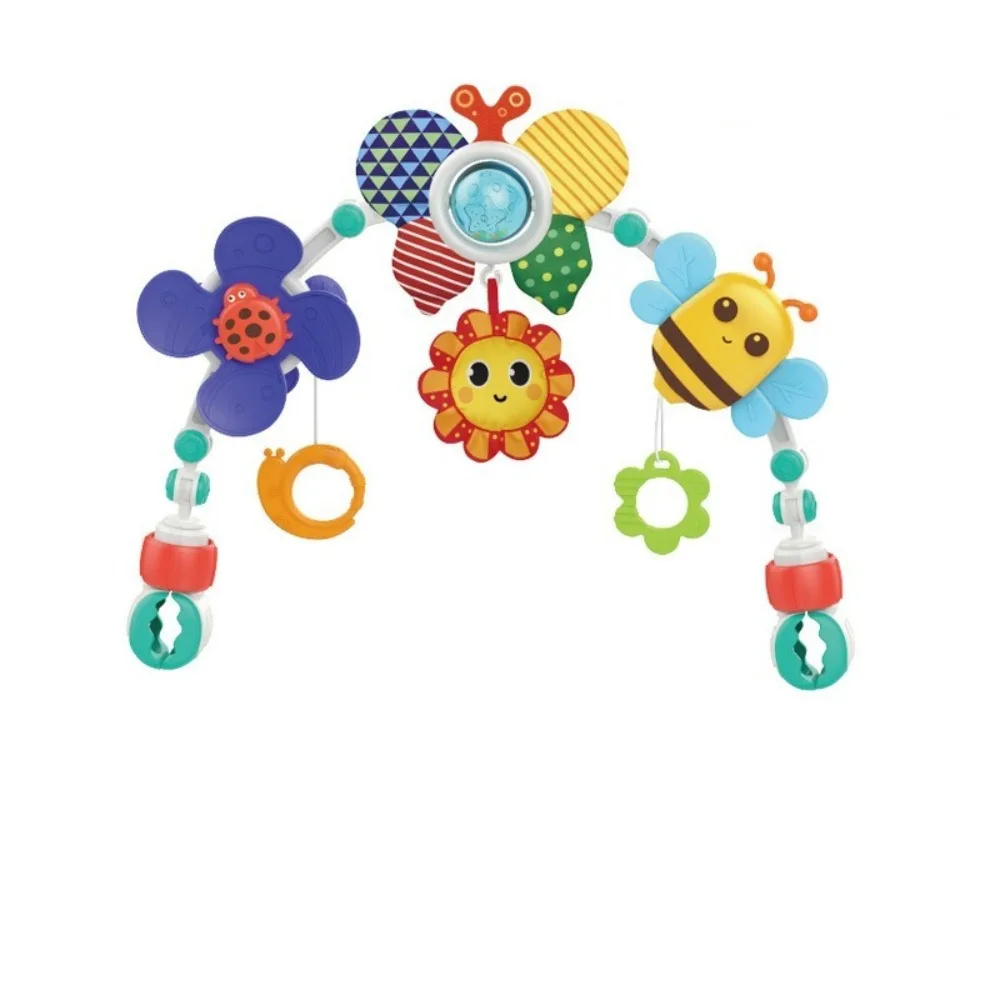 Campana de juguete colorida de alta calidad, plegable, multiusos, para cuna de bebé, arco de campana, Clip para cama, juguetes colgantes