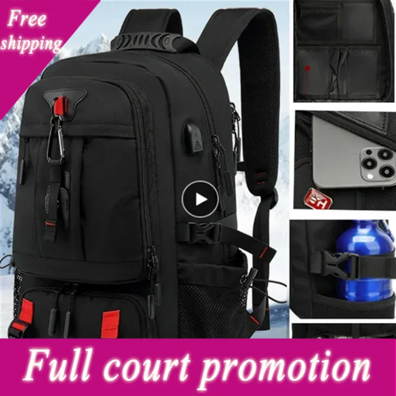 

15.6/17.3" Travel Men Business School Expandable USB Bag Large Capacity Laptop Waterproof Fashion Backpack