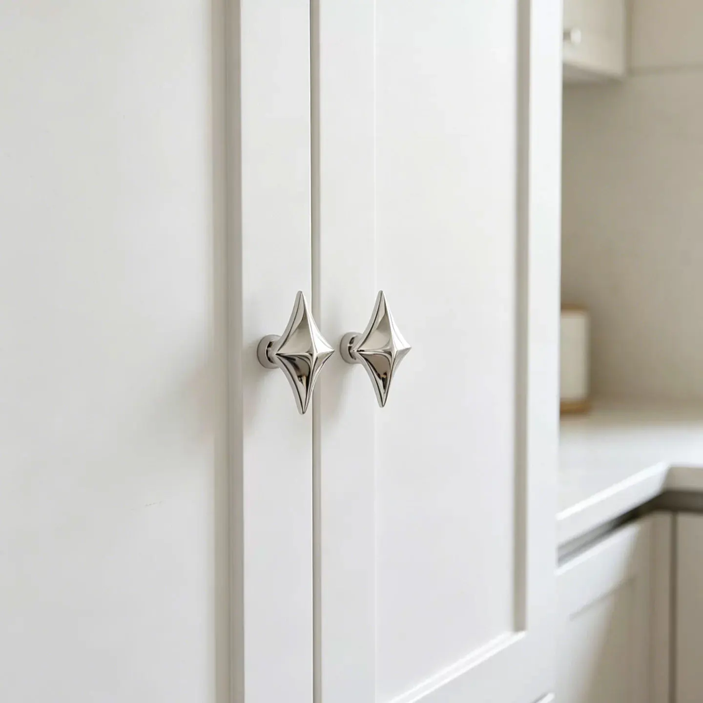Creative Cabinet Handles Star Shaped Silver Drawer Cupboard Door Knobs Modern Simple Wardrobe Pulls Zinc Alloy Furniture Handles
