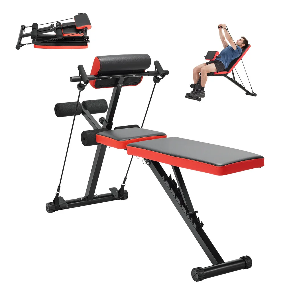 Ye Roman Chair Back Extension Hyperextension Bench - Adjustable & Foldable for Home Gym