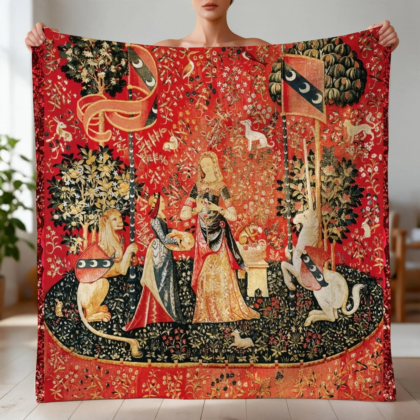 Honeysuckle pattern (1876) by William Morris. Original from The MET Museum. Throw Blanket