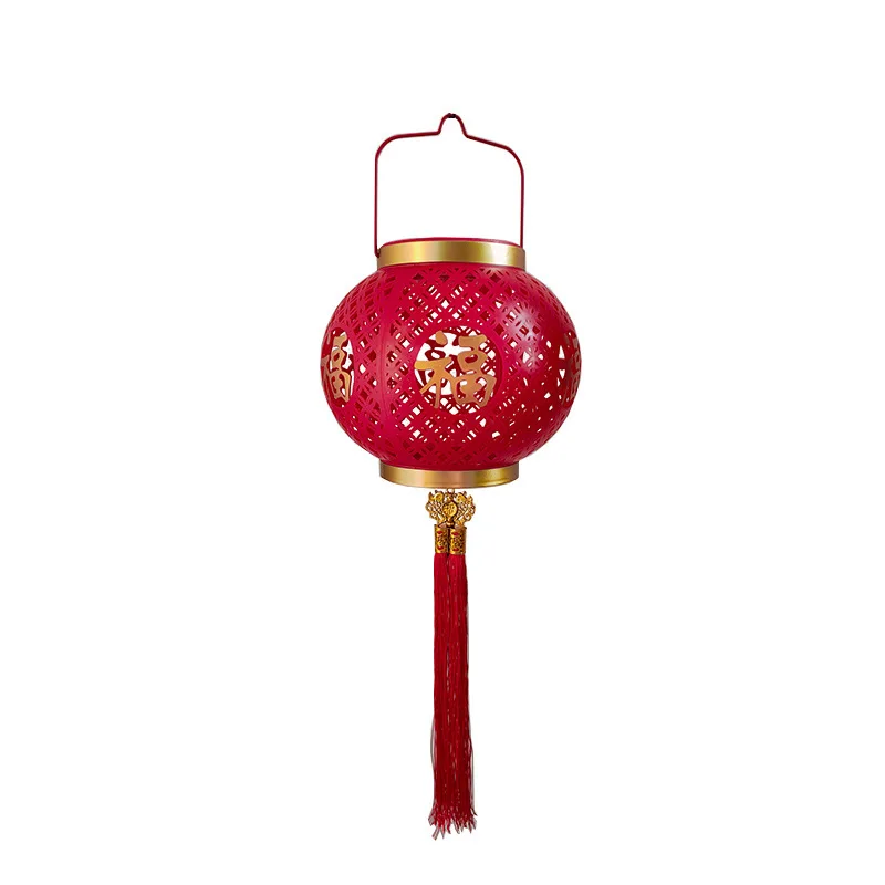 

Solar red lantern garden light outdoor waterproof led festival wedding pendant night light ambient light
