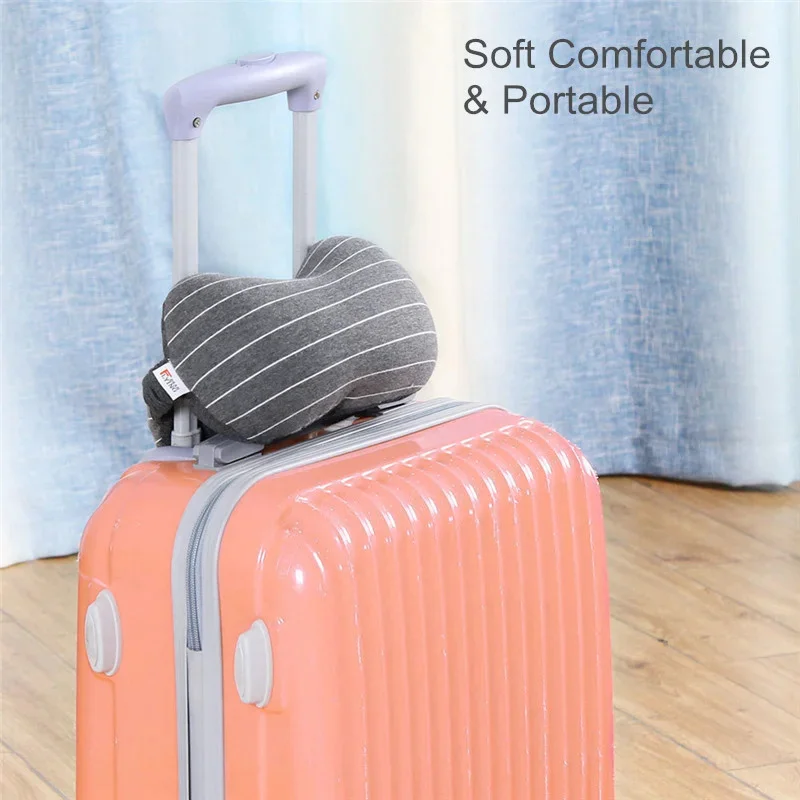 Oreiller cervical et masque pour les yeux, confortable, multifonction, voyage d'affaires, poignée, portable, taille 13x14x24cm