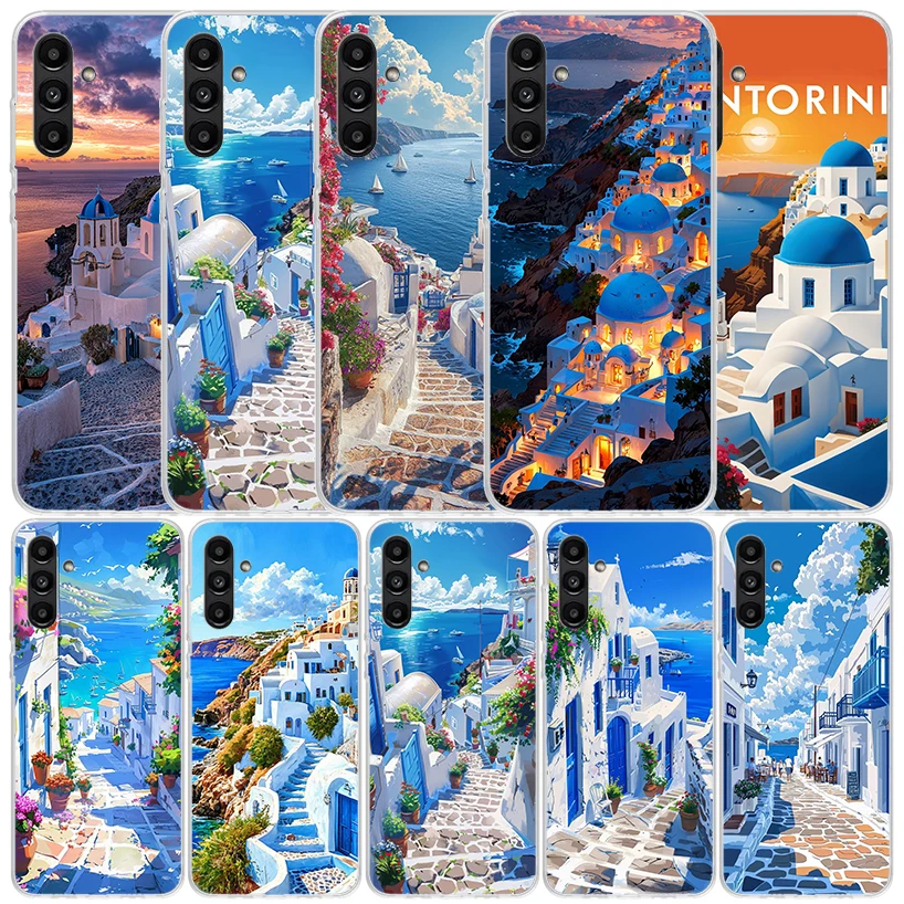 Greece In Summer Santorini Cover for Samsung Galaxy A17 A37 A57 A16 A26 A36 A56 A15 A14 A55 Phone Case A13 A53 A25 A35 A24 A34 A