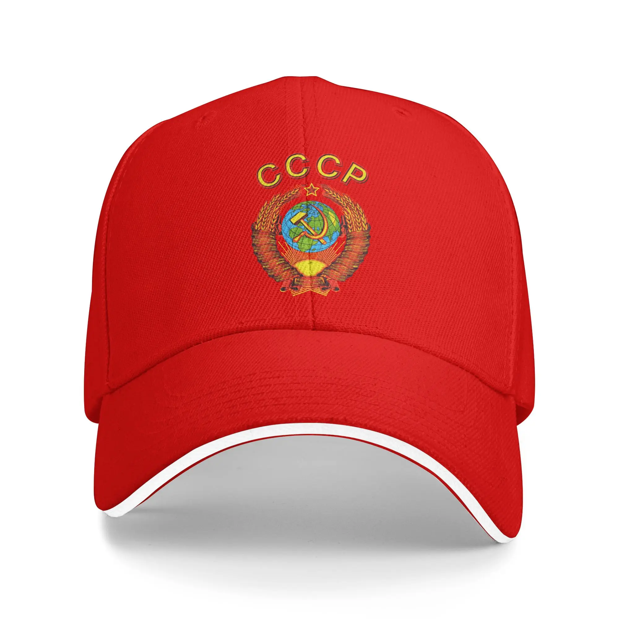 Summer Soviet Union National Team Retro CCCP Baseball Cap  Outdoor Sports Trendy Print Sun Hip Hop Hats Men Adult Baseball Caps