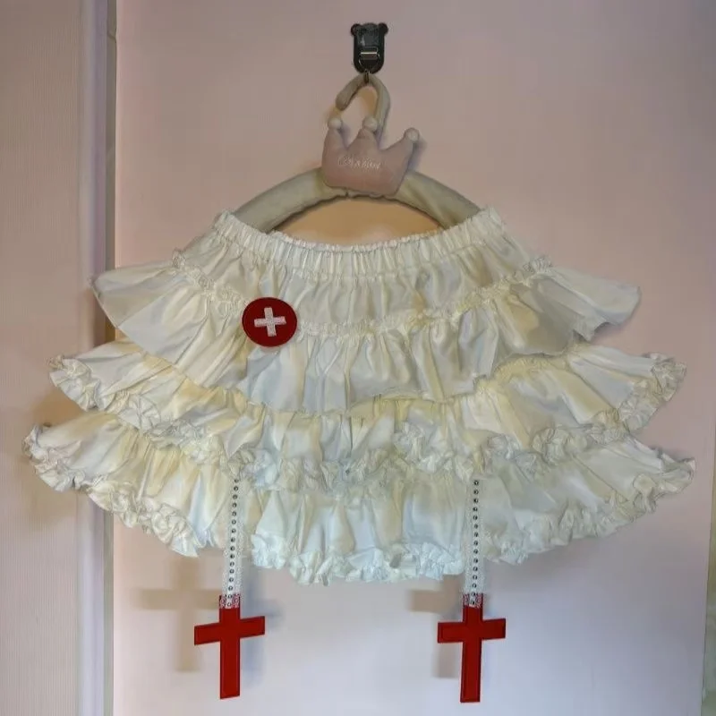 Harajuku Gothic Y2k Elastische Taille Kurzen Rock Frauen High Street Chic Hot Girl Röcke Weibliche Ästhetische Neue Punk Outfits