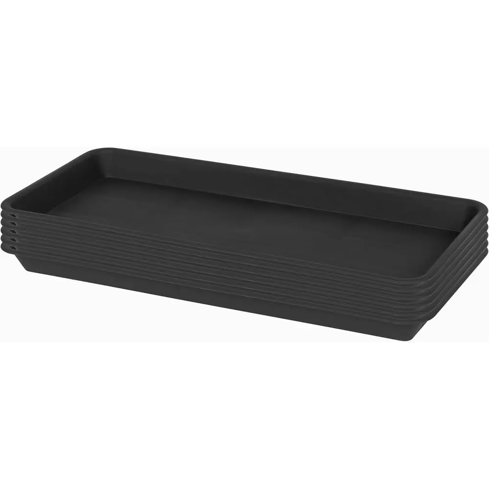 6-Pack Plastic Plant Trays, Heavy-Duty Saucer Set, Ideal for Indoor and Outdoor Planters, Drip-Resistant, Perfect for Pots and S