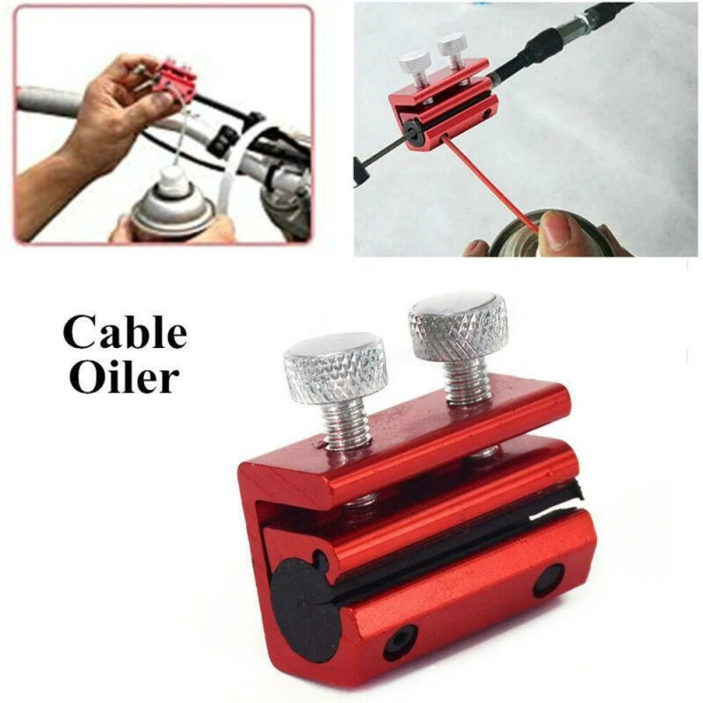 Motorcycle Throttle Line Oiler Dual Cable Lube Luber Lubricator Lubricant Tool Aluminium Cable Lube Tool Scooter Bike ATV