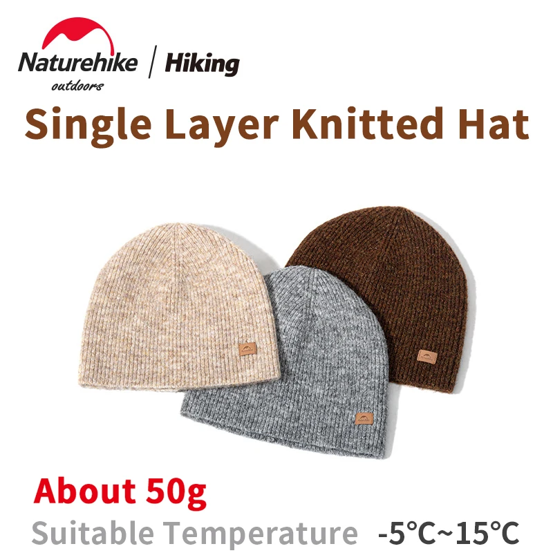 Naturehike Wool Knitted Hat Beanie Hat Unisex Cap For Men Women Outdoor Camping Hiking Autumn Winter Warm Ultralight Solid Color